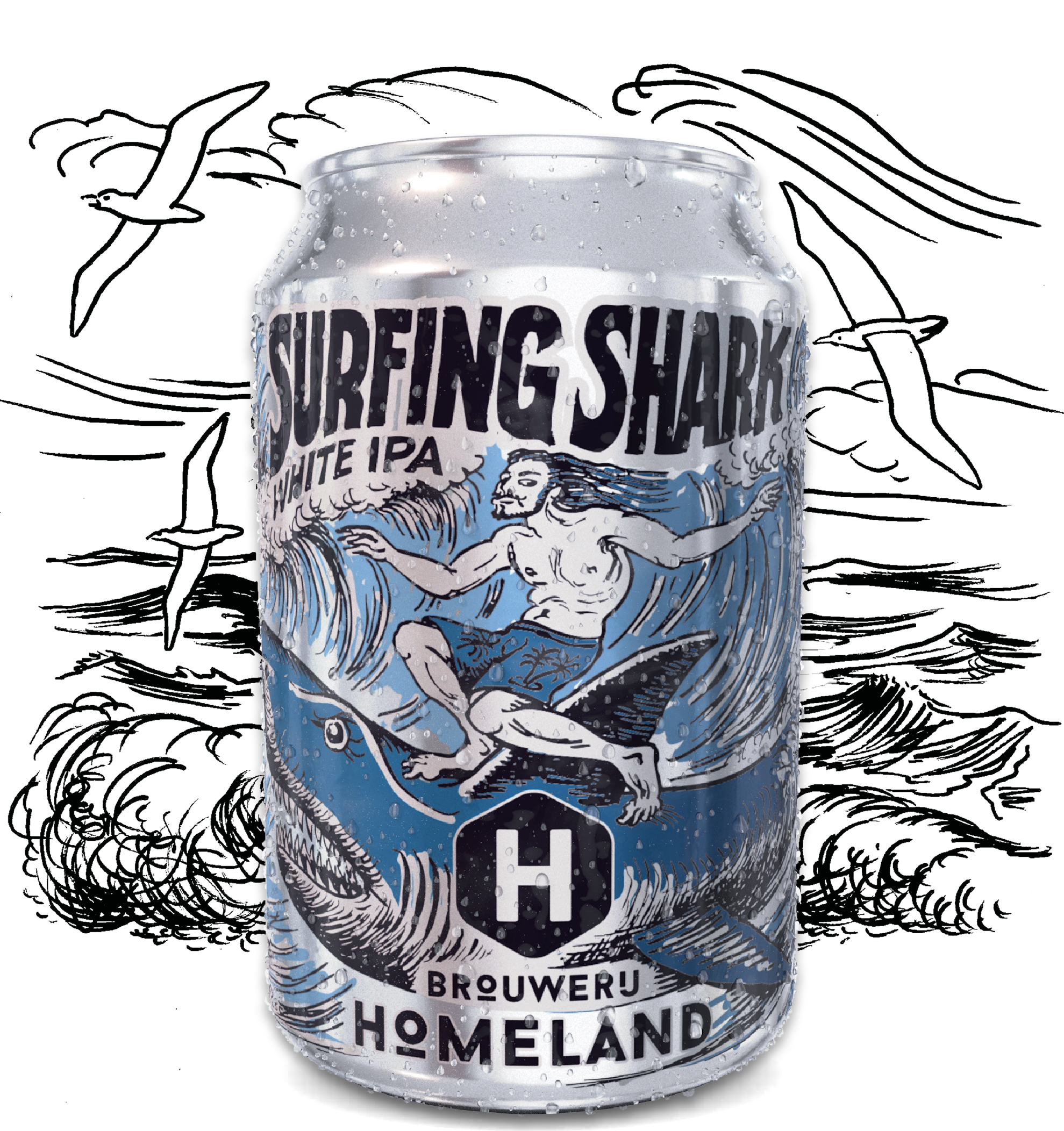 Surfing Shark
