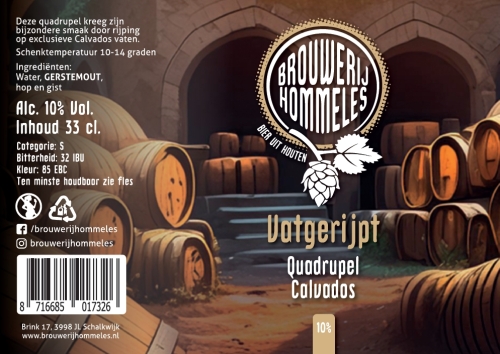 Hommeles Vatgerijpt Quadrupel BA Calvados 2024